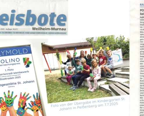 POLYMOLD im Kreisboten Weilheim-Murnau vom 26.07.2025 | POLYMOLD belohnt Radl-Kids - mit POLINO-Überraschungspreis