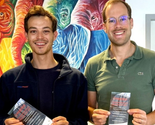 Freuen sich auf den Kooperationskongress Medizintechnik in Ansbach am 23. / 24. September 2025: Key Account Tobias Steidl (li.) und Geschäftsführer und Inhaber Jonathan Welz (re.)