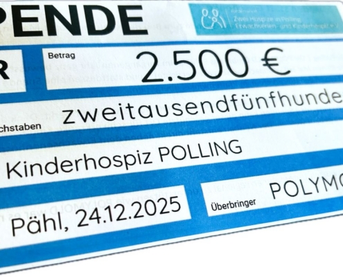 POLYMOLD Weihnachtsspende 2025 für den Neubau des Kinderhospiz St. Martin in Polling