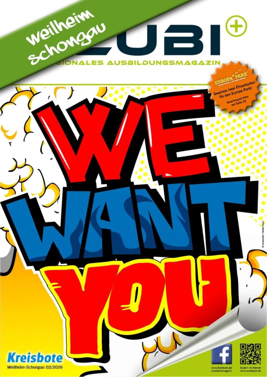 zum AZUBI+ Magazin online POLYMOLD im neuen AZUBI+ Magazin für Weilheim-Schongau | "WE WANT YOU"