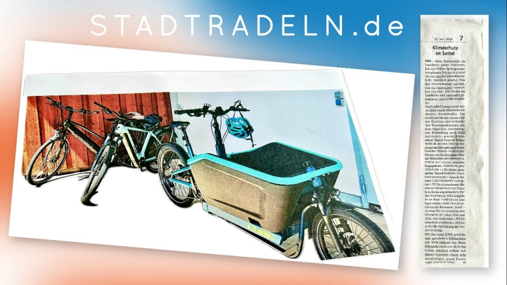STADTRADELN 2026 | Gemeinsam radeln für Klimaschutz und mehr… zu lesen im Kreisboten Weilheim-Murnau vom 13. Juni 2026 STADTRADELN 2026 | Gemeinsam radeln für Klimaschutz und mehr... zu lesen im Kreisboten Weilheim-Murnau vom 13. Juni 2026
